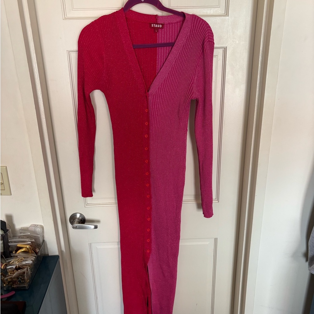 Shoko Two Tone Split Cardigan Dress